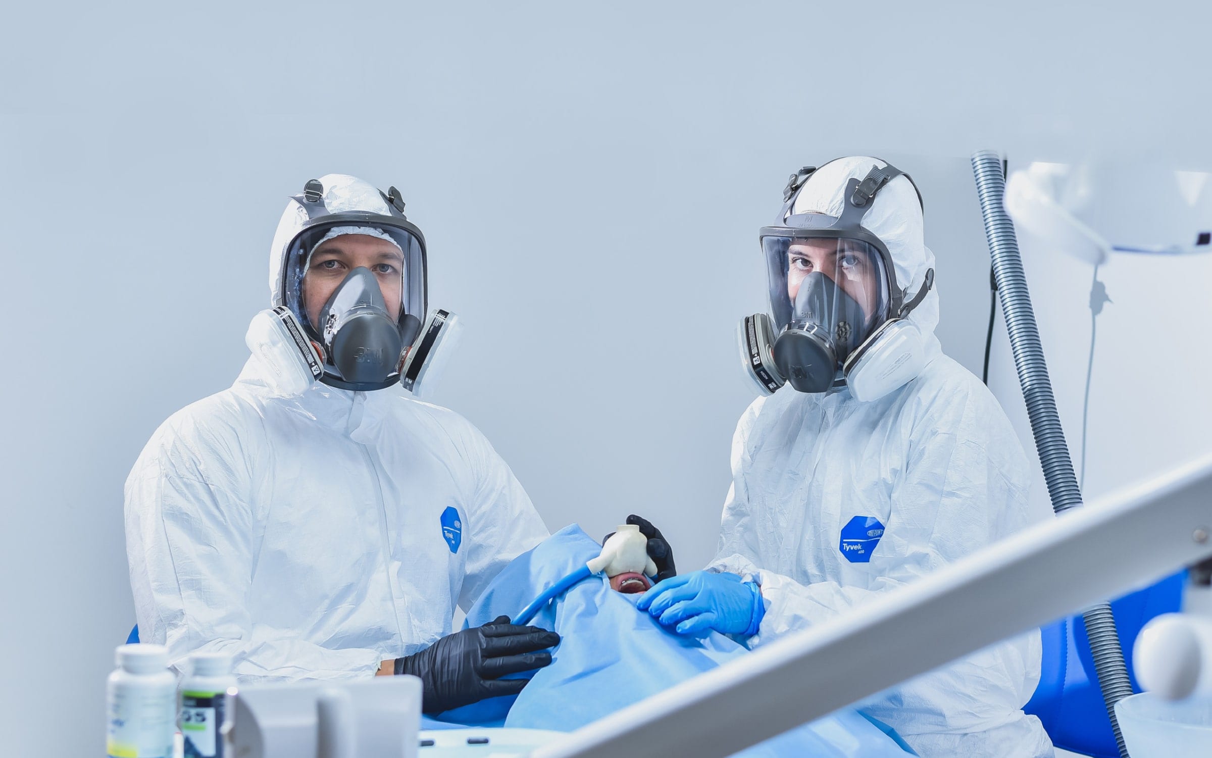 Safe Mercury Removal Protocol - SMART certified dentists performing mercury-free dental procedures with advanced protective equipment